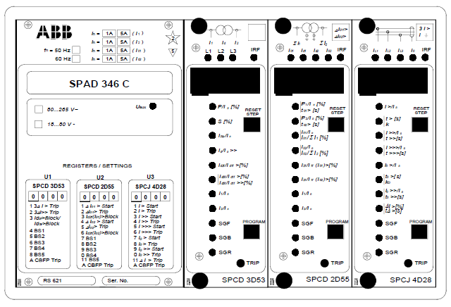 Дифференциальное реле SPAD 346 С - принцип работы, выбор уставок, модули