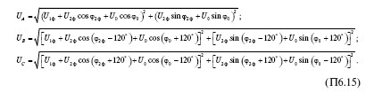 Определение симметричных составляющих в фазных и междуфазных напряжений: расчет, формулы