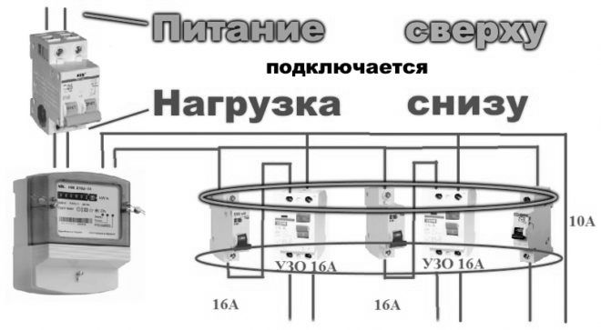 Порядок подключения кабелей от БП и нагрузки