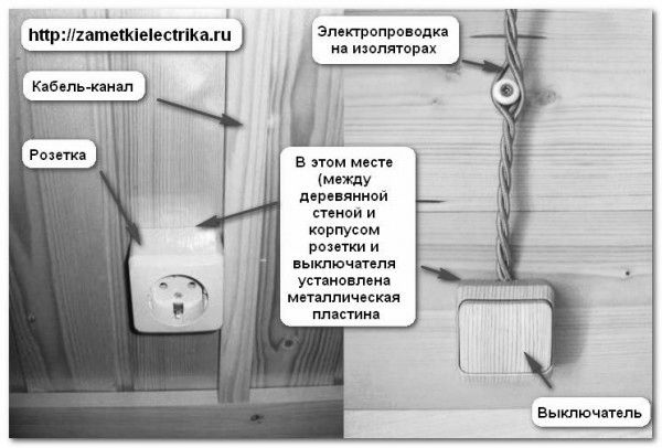 открытая электропроводка в деревянном доме