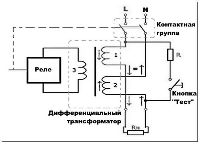 Схема УЗО