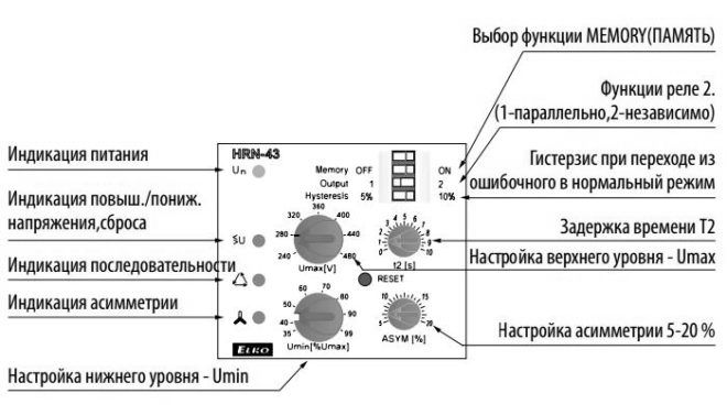 Реле контроля напряжения с точной настройкой