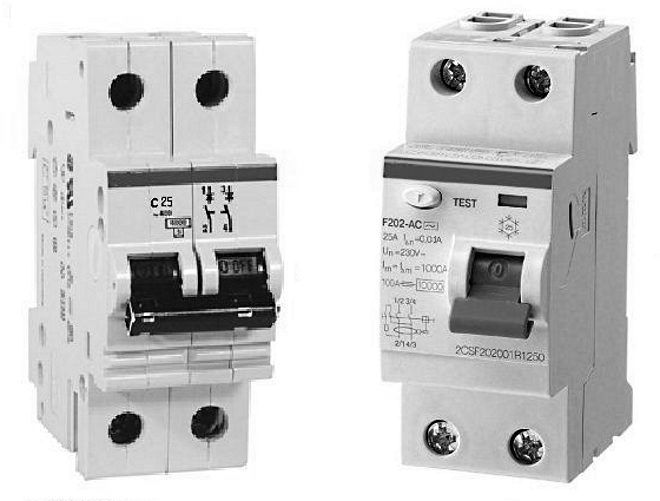 Автоматический выключатель и УЗО